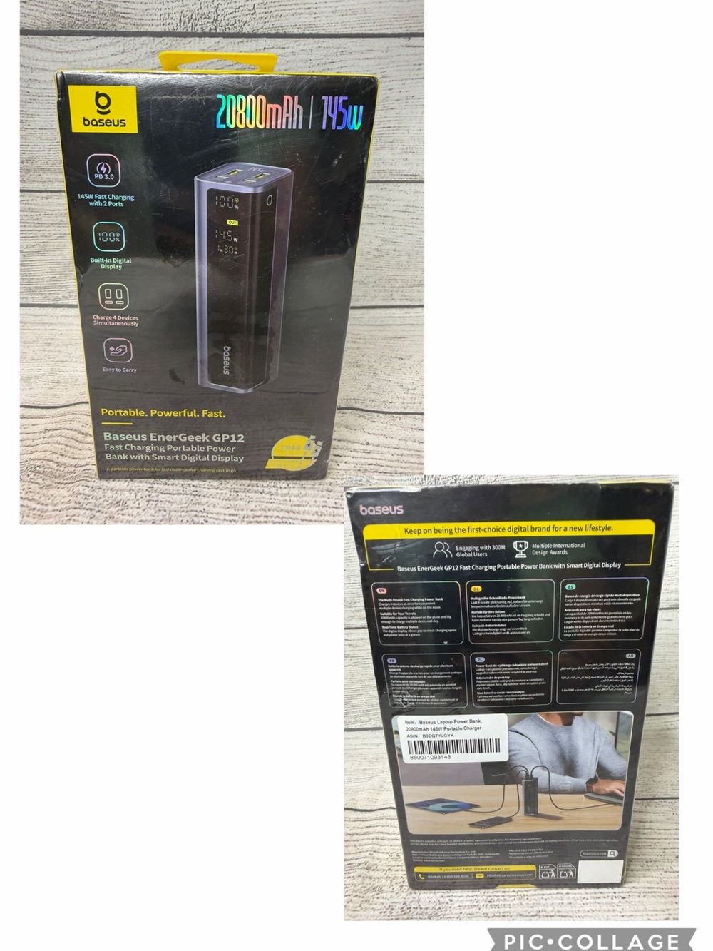 Baseus EnerGeek GP12 20800mAh Fast Charging Power Bank Digital Display New